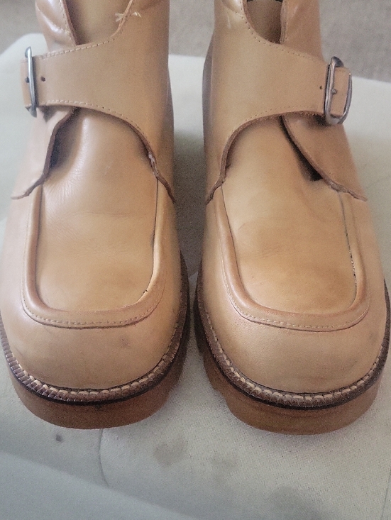 DURANGO LEATHER ANKLE BUCKLE BOOTS   11D  TAN